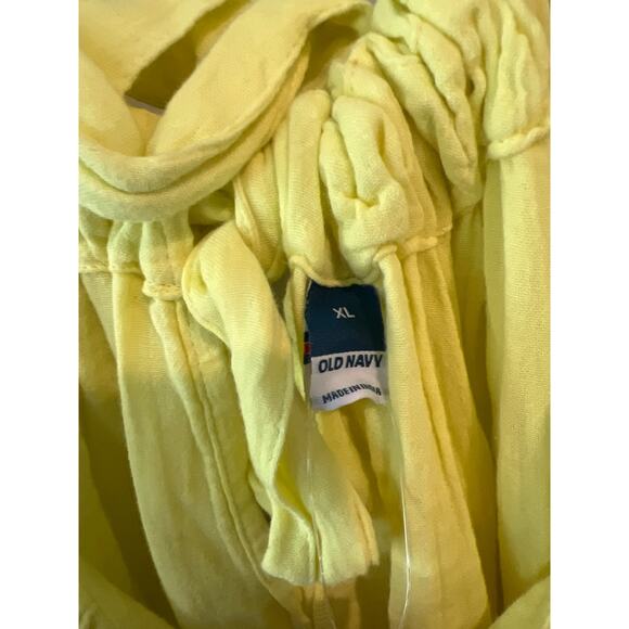 NWT Old Navy size XL yellow cotton gauze sundress with pockets - Picture 2 of 4